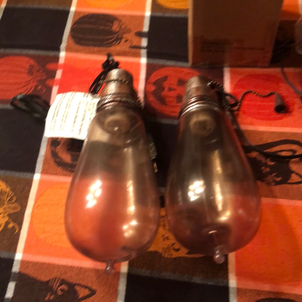 Two Halloween lights one never used